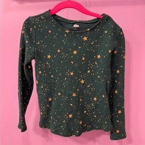 Kids Green Starry Long Sleeve Shirt